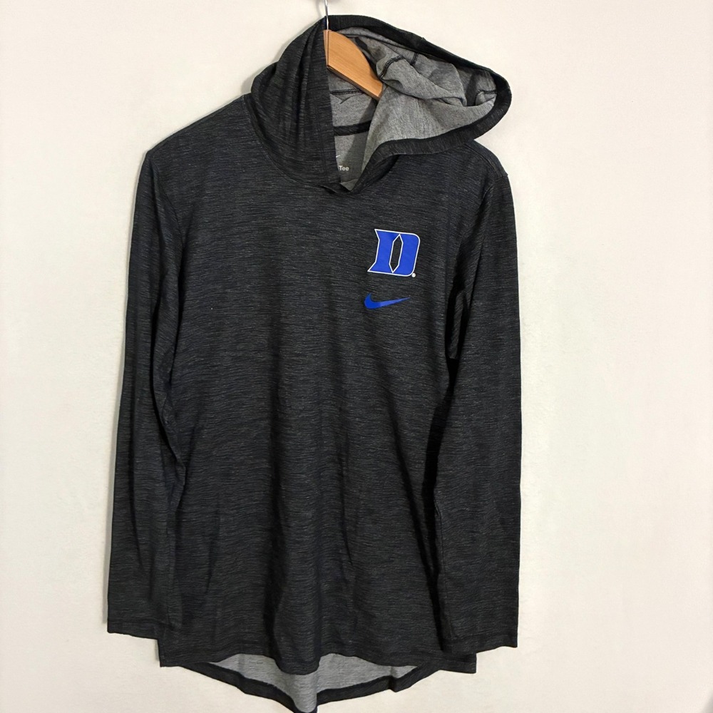 Duke Blue Devils Nike Hoodie Shirt Men's Size S Lightweight Dri-Fit Pullover